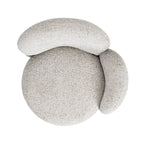 Duo 31.5' RAF One-Arm Swivel Accent Chair, Multi-Greige Beige Chenille