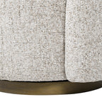 Duo 31.5' RAF One-Arm Swivel Accent Chair, Multi-Greige Beige Chenille