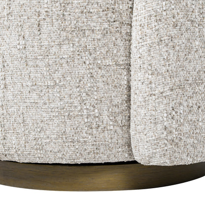 Duo 31.5' RAF One-Arm Swivel Accent Chair, Multi-Greige Beige Chenille