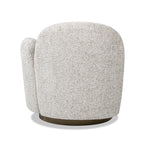 Duo 31.5' RAF One-Arm Swivel Accent Chair, Multi-Greige Beige Chenille