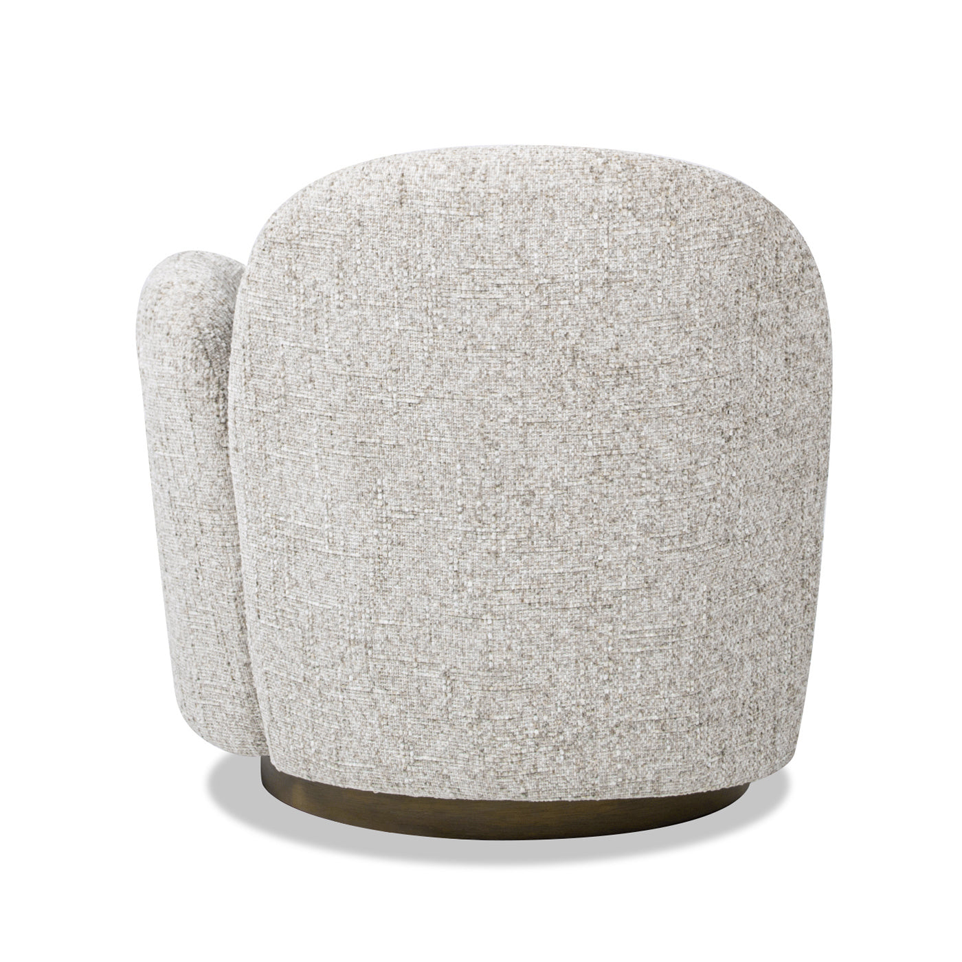 Duo 31.5' RAF One-Arm Swivel Accent Chair, Multi-Greige Beige Chenille