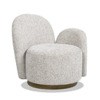Duo 31.5' RAF One-Arm Swivel Accent Chair, Multi-Greige Beige Chenille
