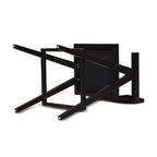 Milan 29.5' Modern Resin Webbing Back Bar Stool with Arms, Set of 3, Ebony Black Boucle