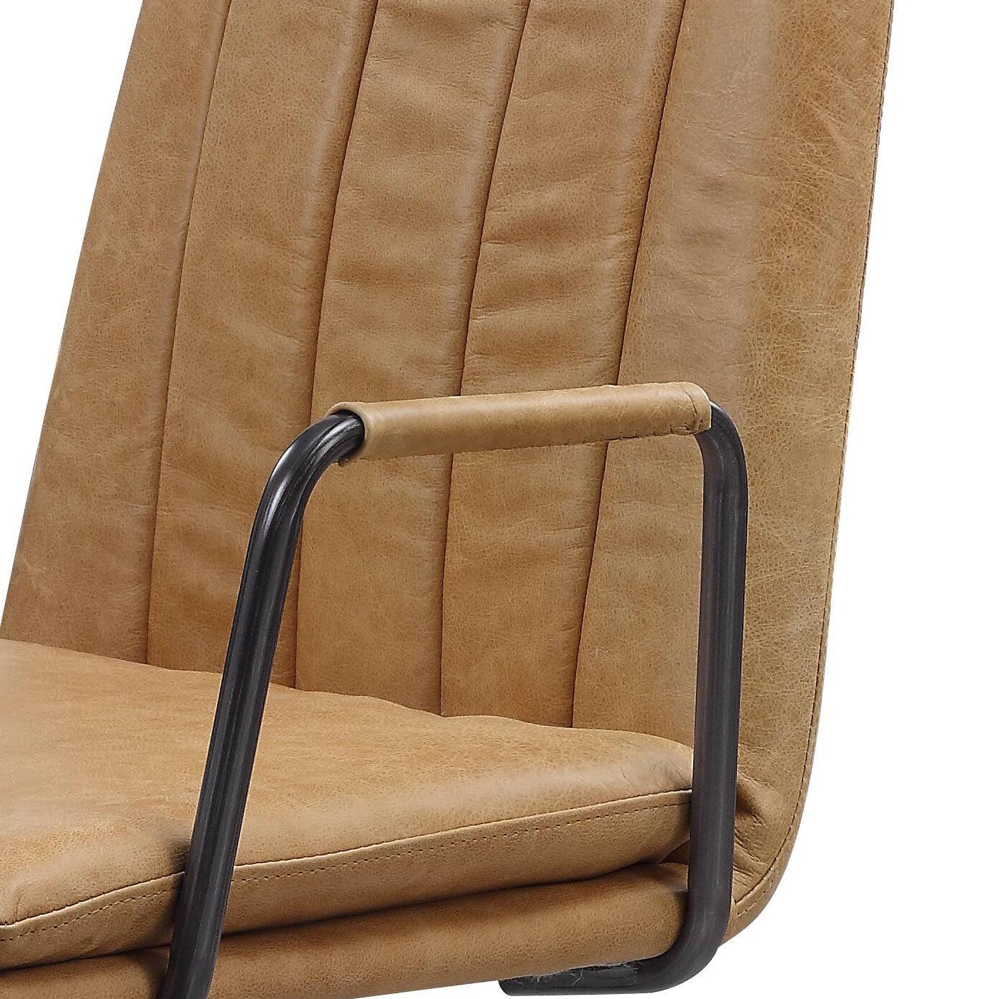 Eclarn Rum Top Grain Leather Executive Office Chair.