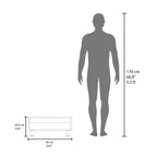 Eclipse 10 H Low Minimalistic Square Coffe Table with Open Storage White