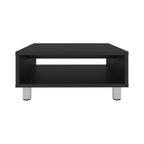Eclipse 10 H Low Minimalistic Square Coffe Table with Open Storage Black