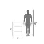 Eco 36-Inch High Open 3-Tier White Modern Wall Cabinet.