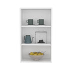Eco 36-Inch High Open 3-Tier White Modern Wall Cabinet.