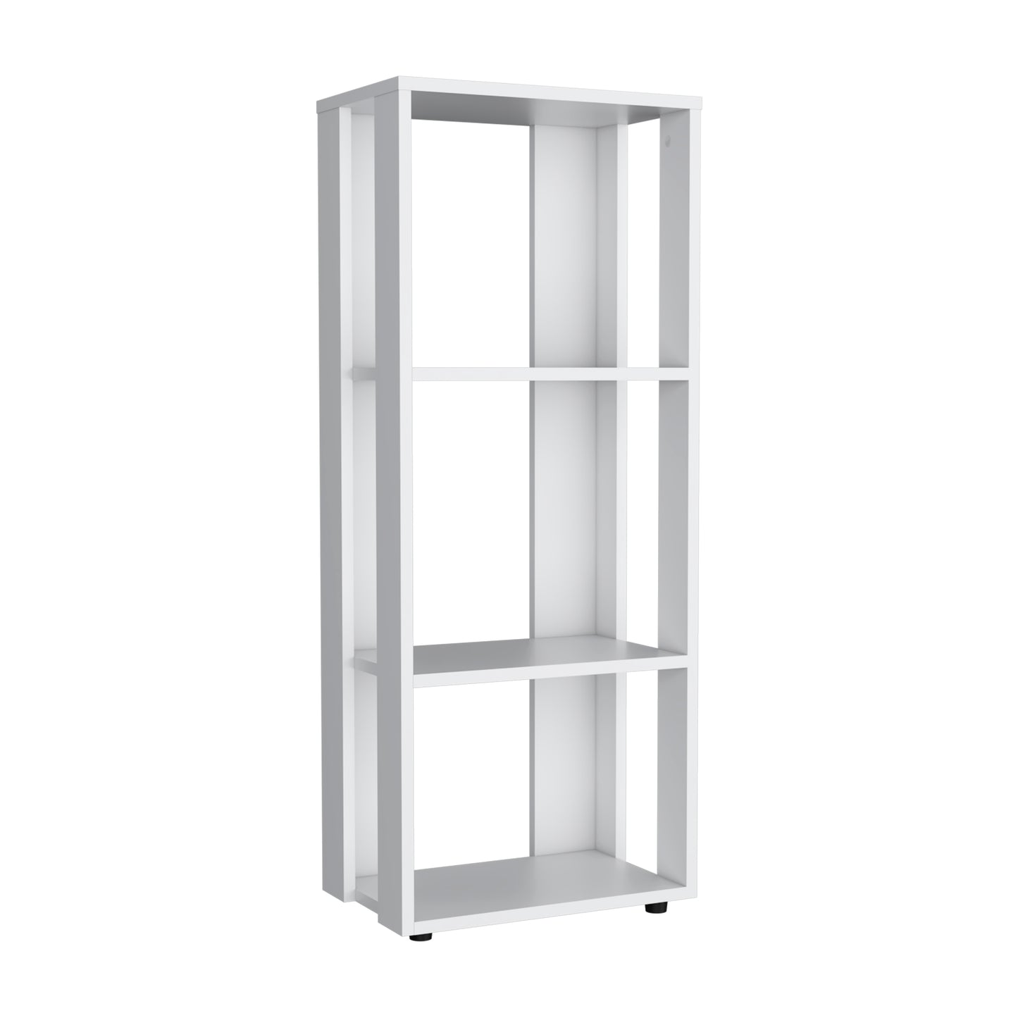 Eco 39 Tall Four-Tier Bookcase, Living Room, Storage Cabinet, Shelves White