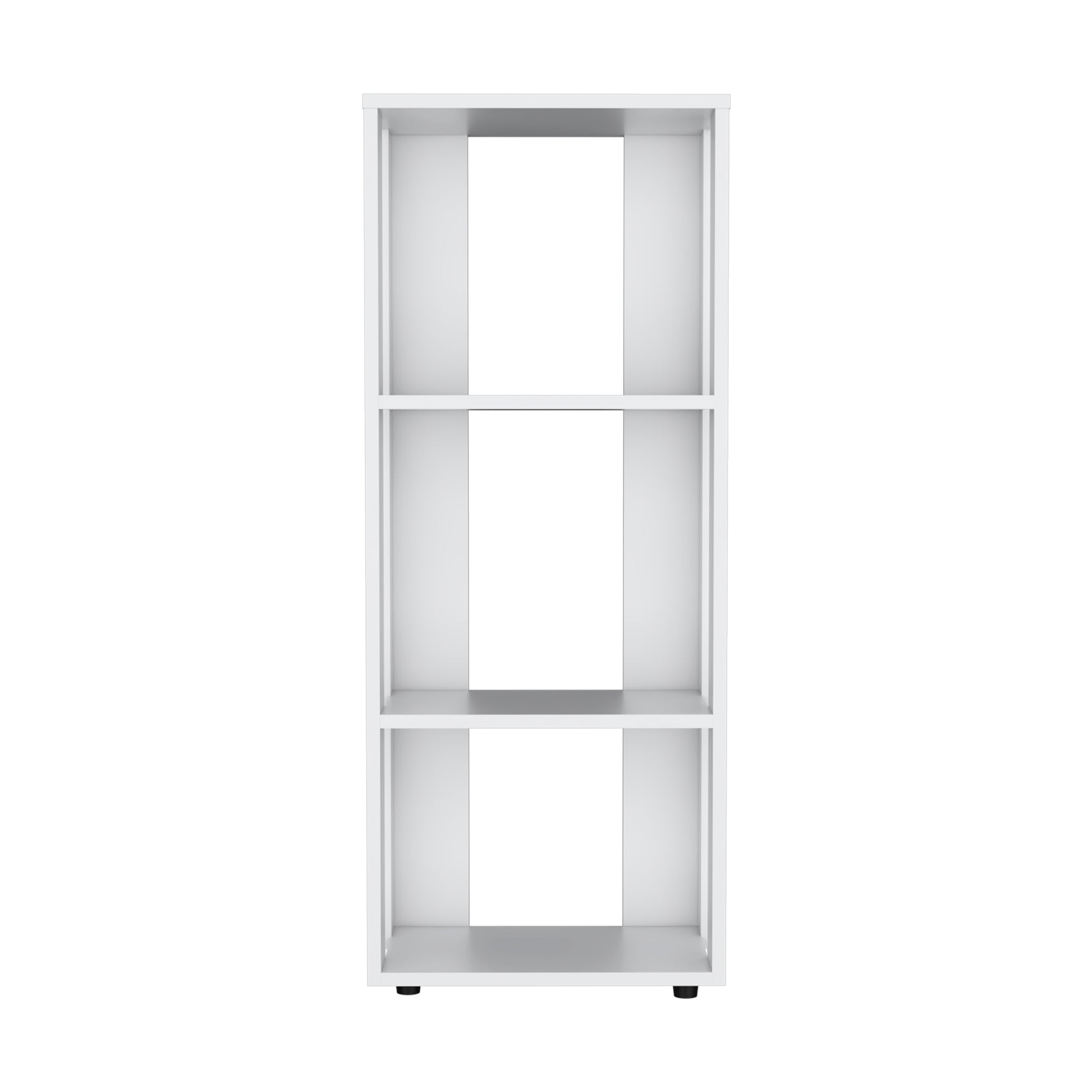 Eco 39 Tall Four-Tier Bookcase, Living Room, Storage Cabinet, Shelves White