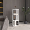 Eco 39 Tall Four-Tier Bookcase, Living Room, Storage Cabinet, Shelves White