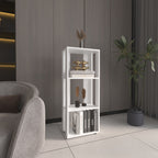 Eco 39 Tall Four-Tier Bookcase, Living Room, Storage Cabinet, Shelves White
