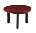 Eddie Red High Gloss Metal Synthetic Wood End Table.