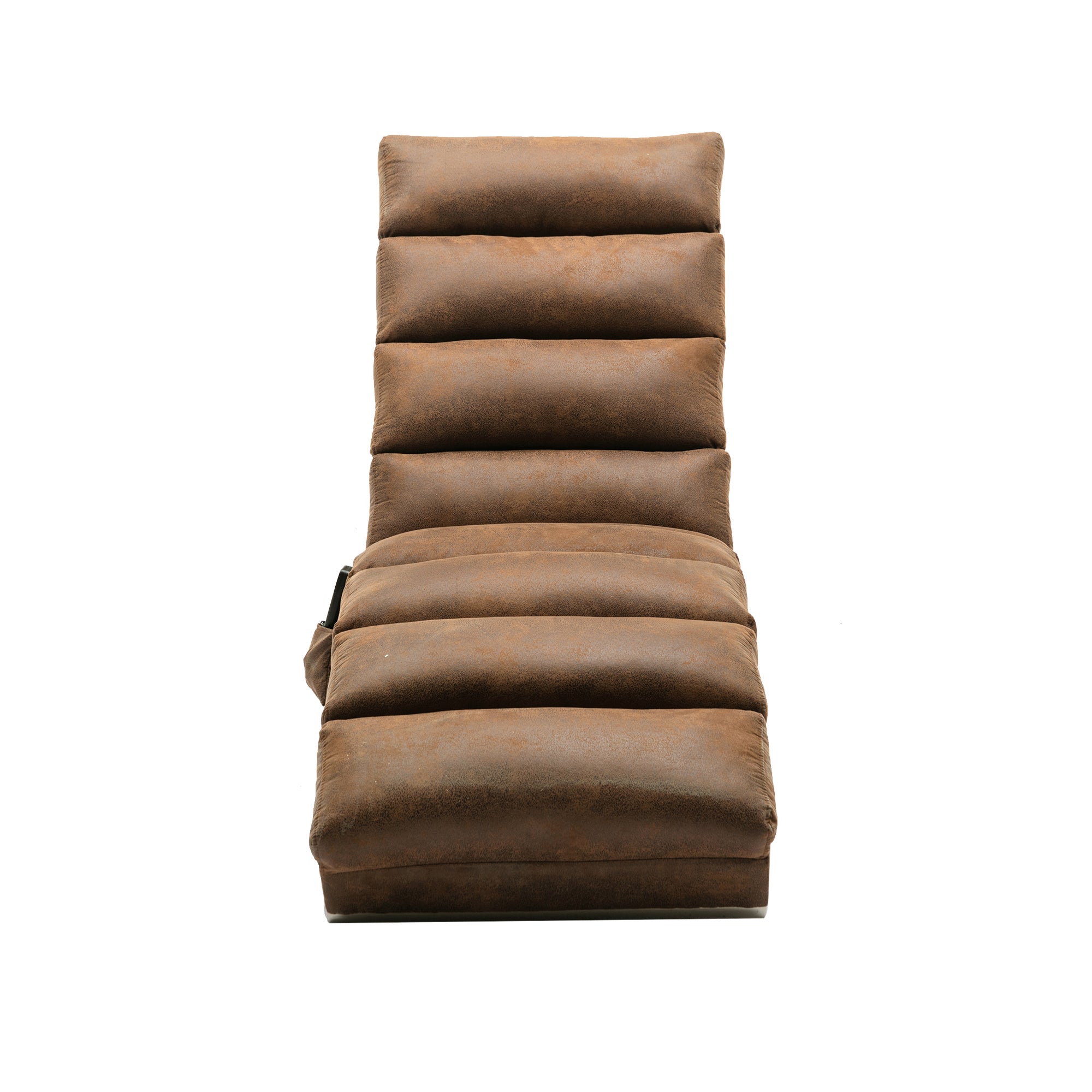 Linen Massage Chaise Lounge Indoor with Remote Control, Ergonomic Electric Massage Long Lounger, Coffee