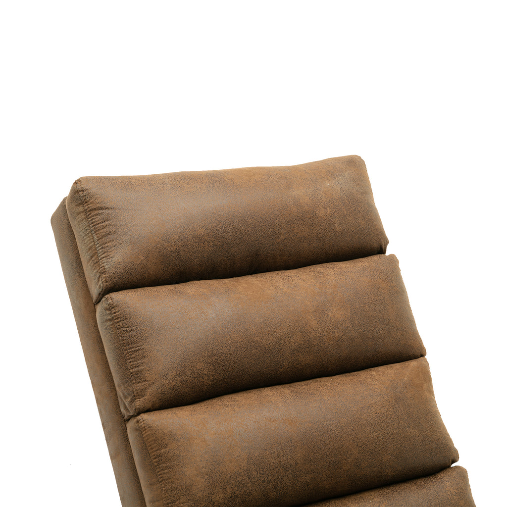 Linen Massage Chaise Lounge Indoor with Remote Control, Ergonomic Electric Massage Long Lounger, Coffee