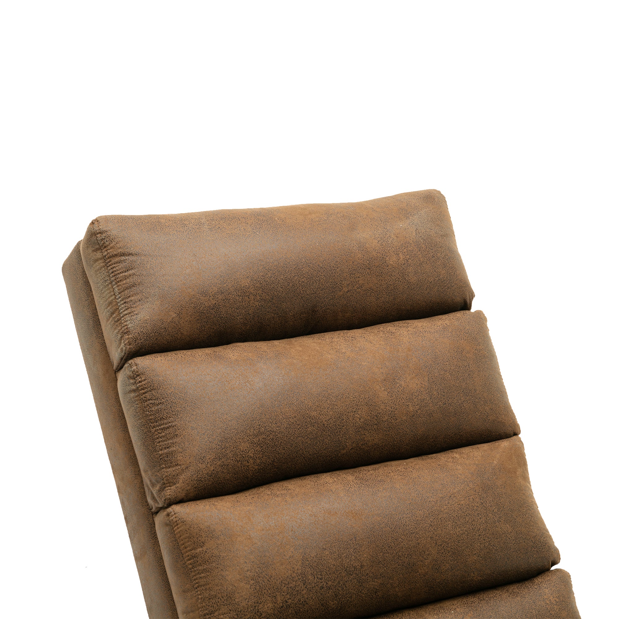 Linen Massage Chaise Lounge Indoor with Remote Control, Ergonomic Electric Massage Long Lounger, Coffee