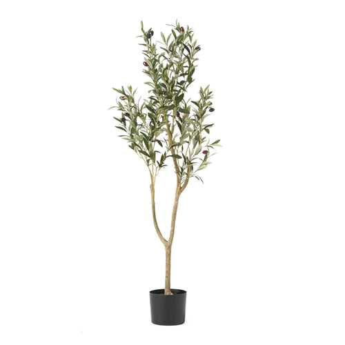 Elegant 120cm Artificial Olive Tree with Iron Base.