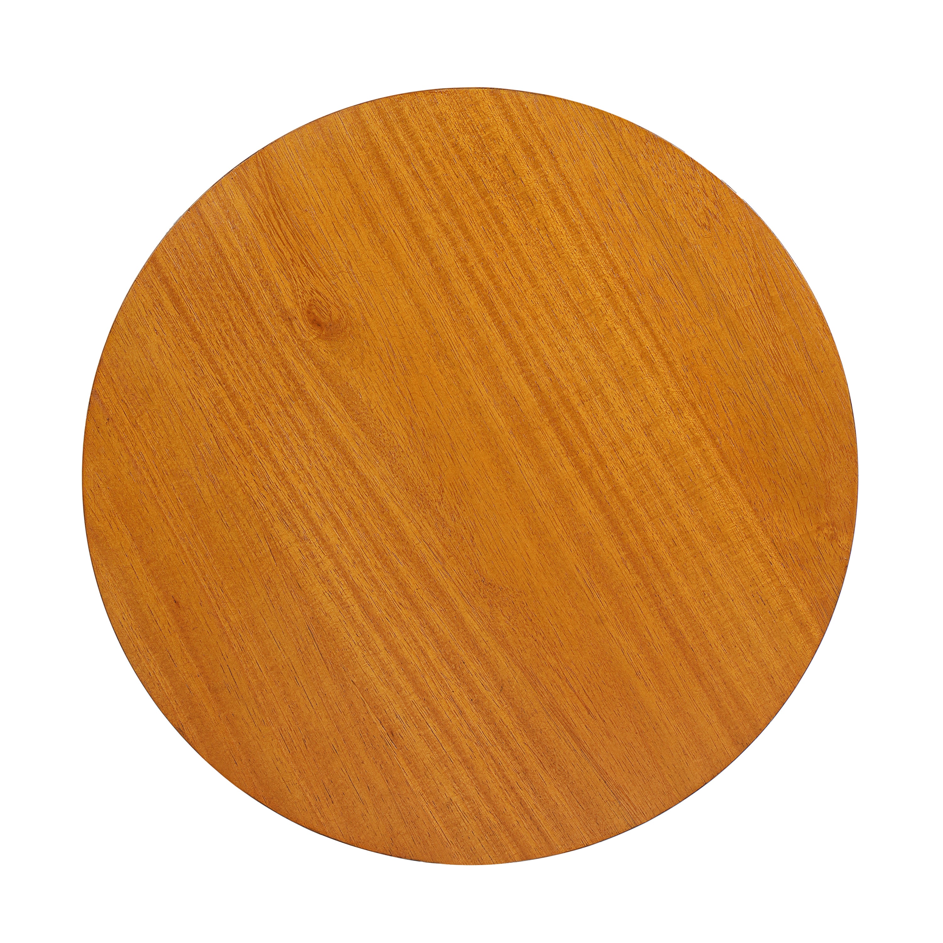 15.70' Round End Table, Hollow Woven Side Table, Small Rubber Wood Nightstand, Rattan Woven Tea Desk, Round Wood Tabletop, Chic Home Decor Desk, Easy Assembly, Ochre Color End Table