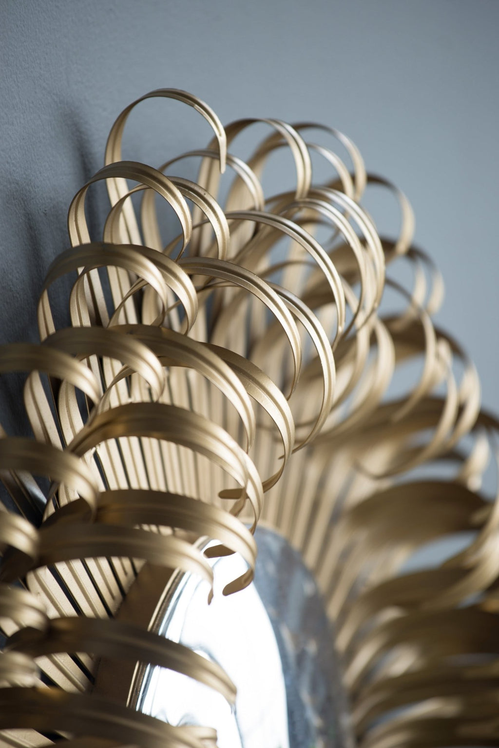 27" in Sunburst Design Wall Mirror Decorative Golden Finish for Entryway, Modern Living room - Groovy Boardz