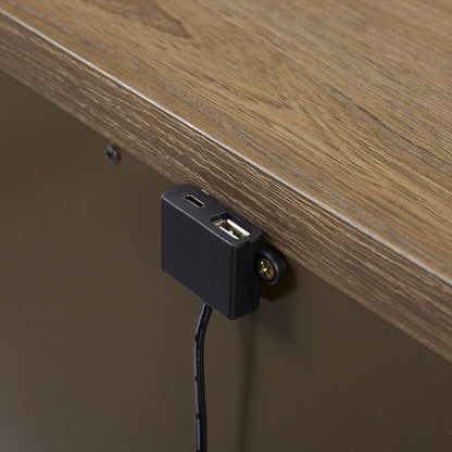 3 Drawer Nightstand with USB in Latte Finish