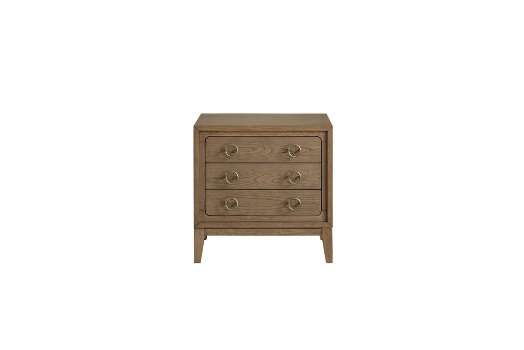 3 Drawer Nightstand with USB in Latte Finish