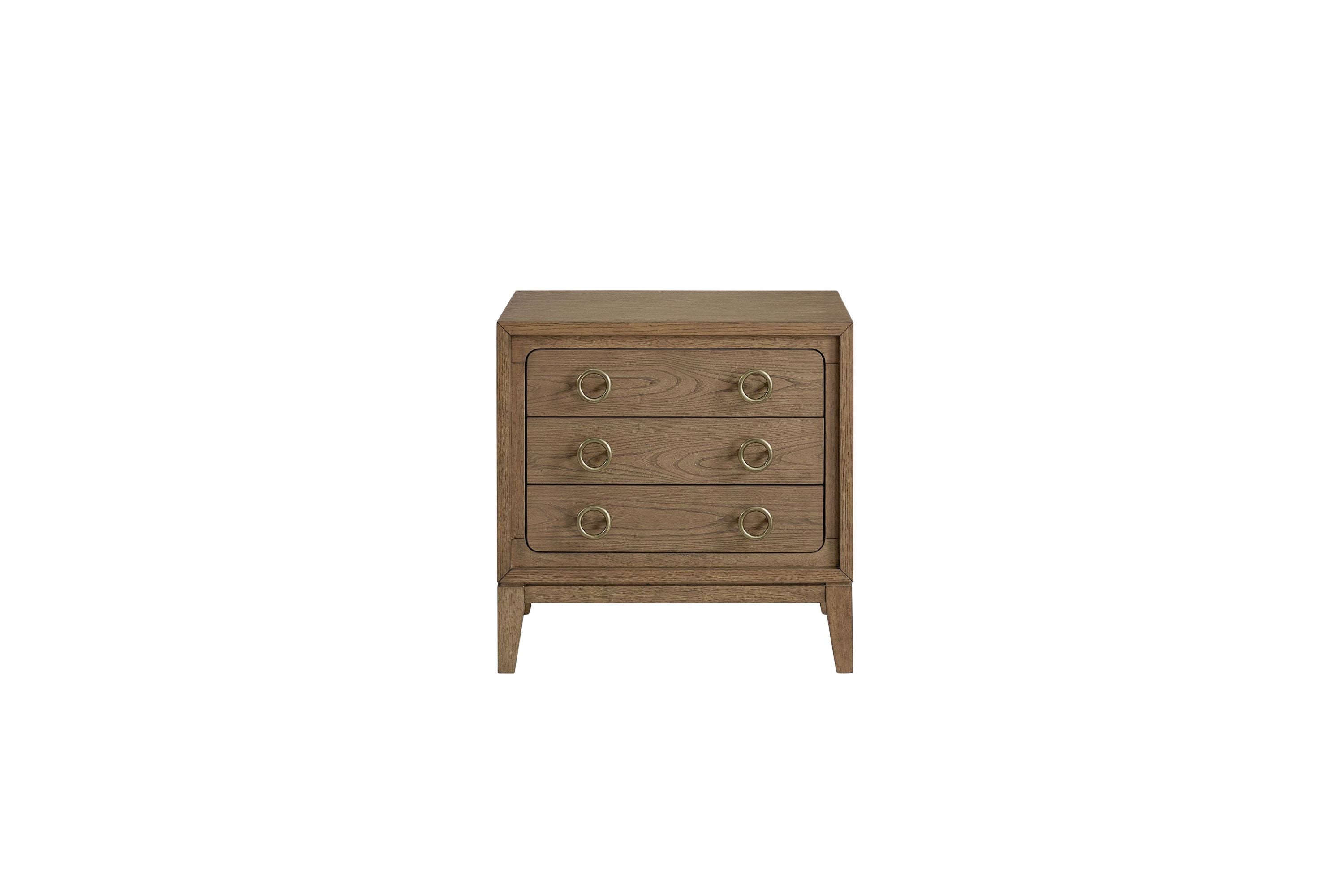 3 Drawer Nightstand with USB in Latte Finish
