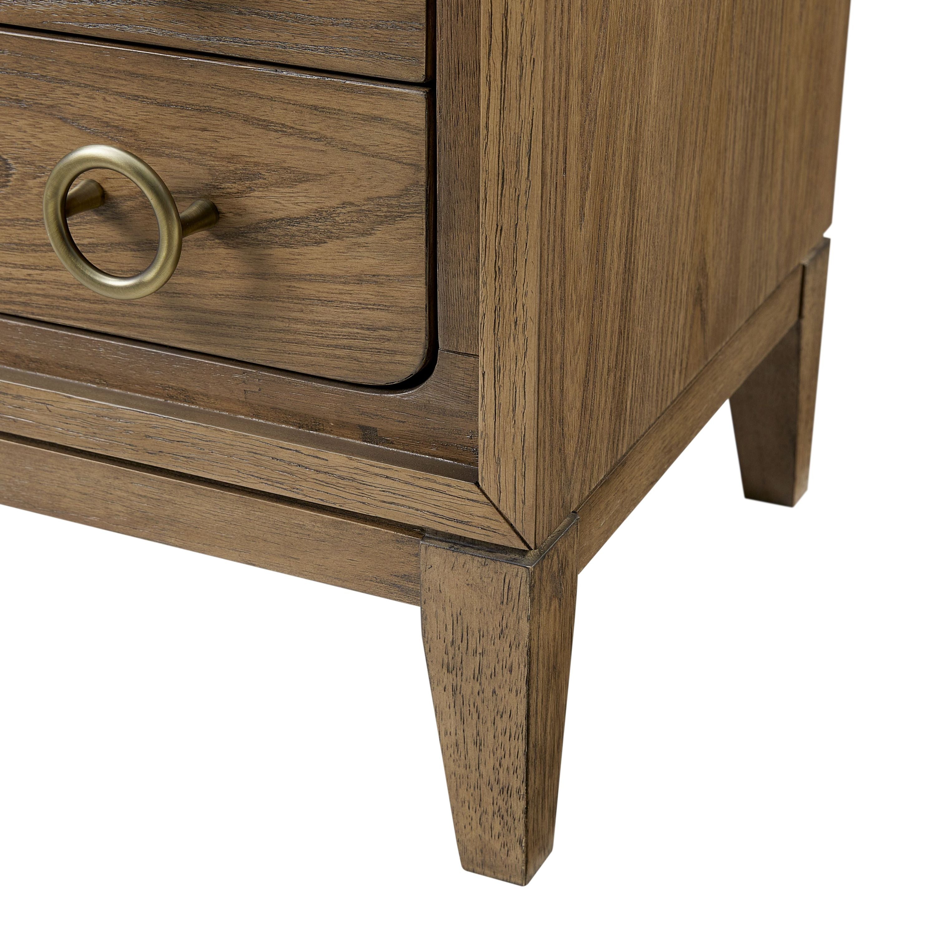 3 Drawer Nightstand with USB in Latte Finish