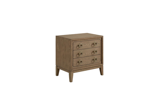 3 Drawer Nightstand with USB in Latte Finish