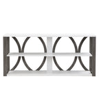 3-Tier Industrial Console Table, 70.87 inch, Narrow Entry Table Long Table with Storage for Entryway, Living Room, Foyer, Hallway,white.