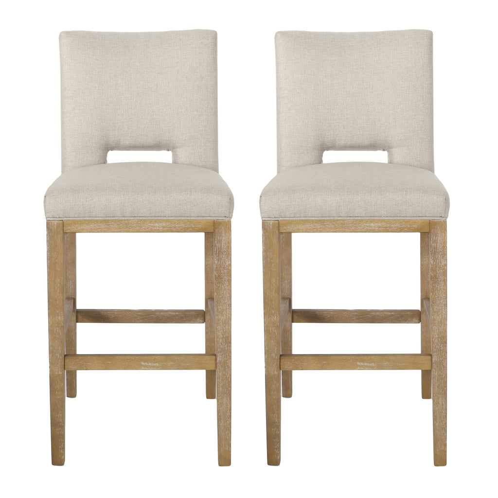 31 Inch Counter Stools, Set of 2, Fabric