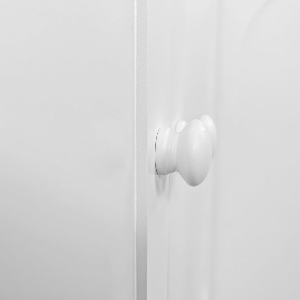 Stylish and Functional 4-Door Intaglio Storage Cabinet with Pine Legs, Solid Wood Pulls and MDF, for Living Room Bedroom,and Kitchen,White