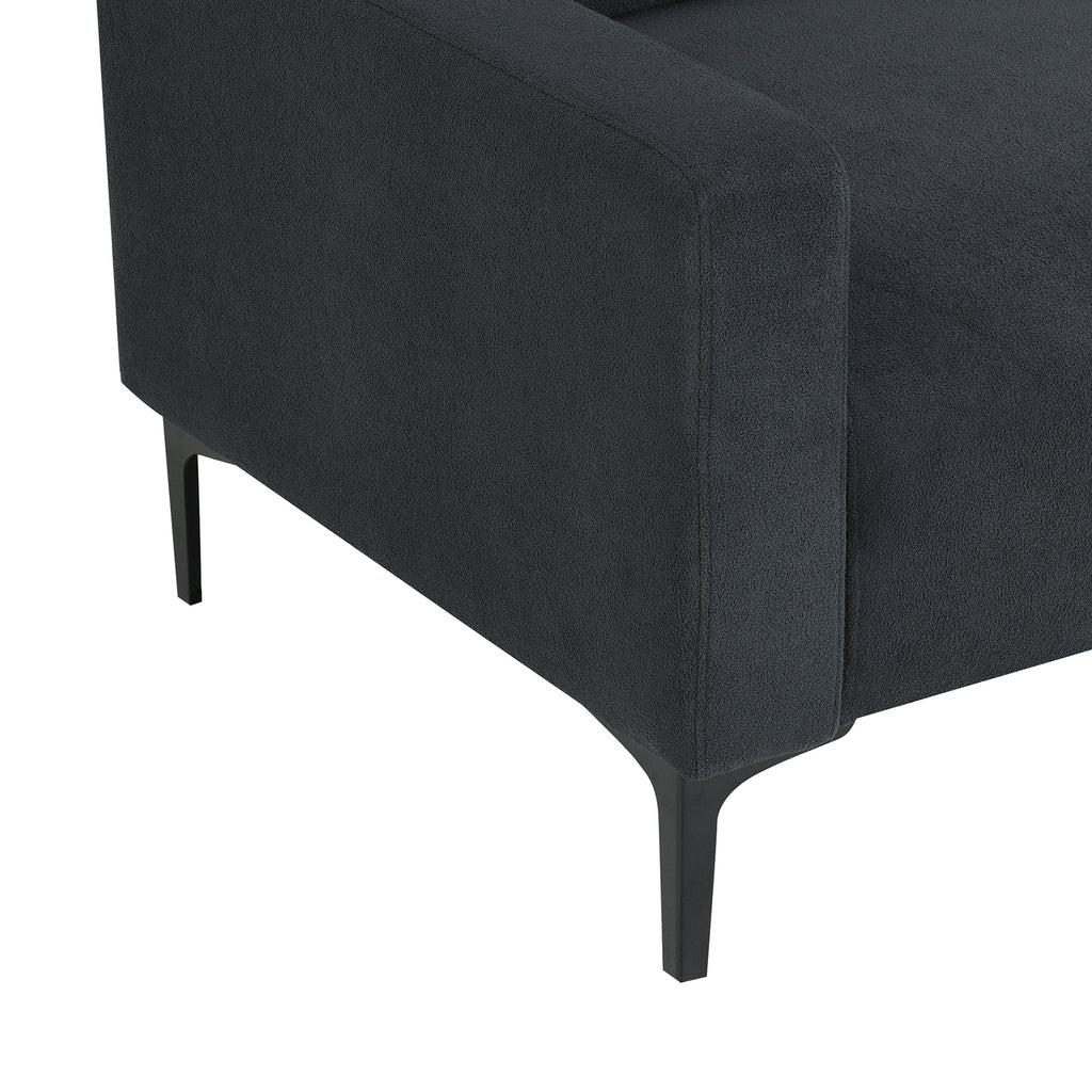 Luxurious L-Shaped Velvet Sectional Sofa with Convertible Ottoman - 4-Seater Modern Design - Groovy Boardz