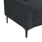 Luxurious L-Shaped Velvet Sectional Sofa with Convertible Ottoman - 4-Seater Modern Design - Groovy Boardz