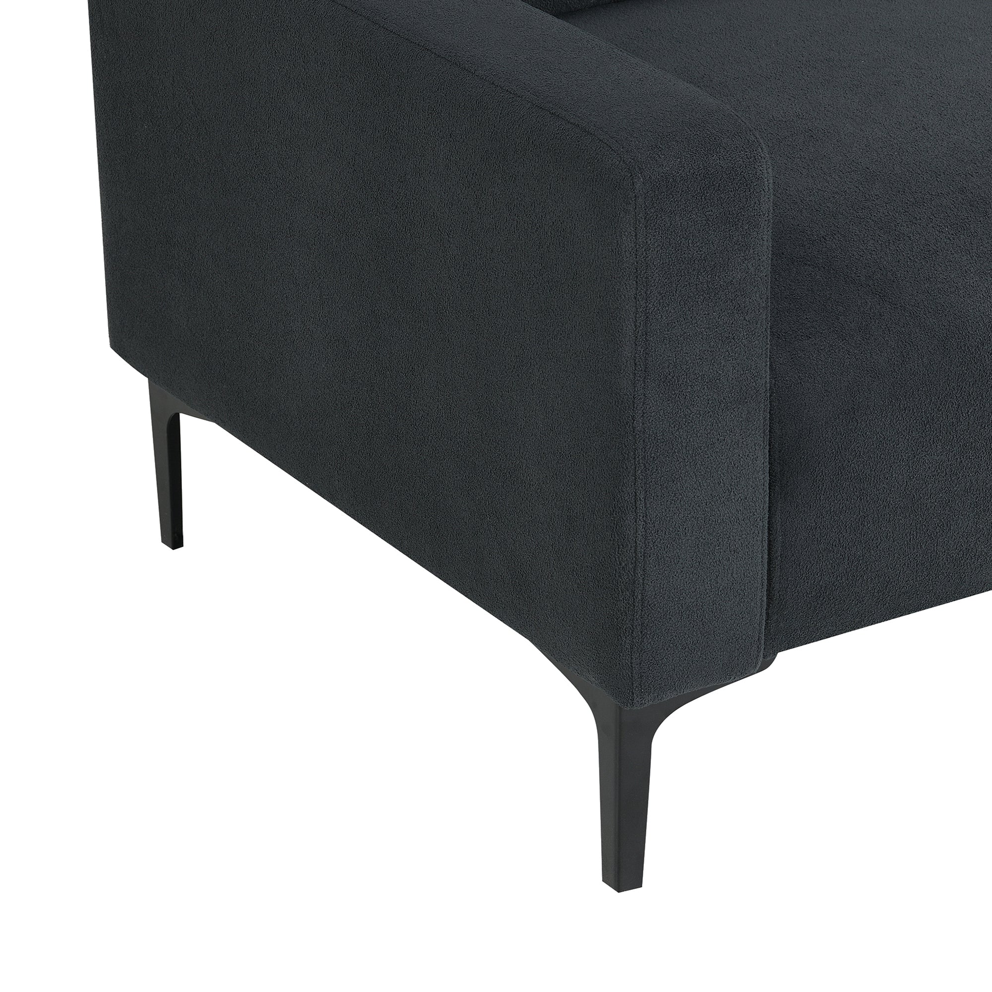 Luxurious L-Shaped Velvet Sectional Sofa with Convertible Ottoman - 4-Seater Modern Design - Groovy Boardz