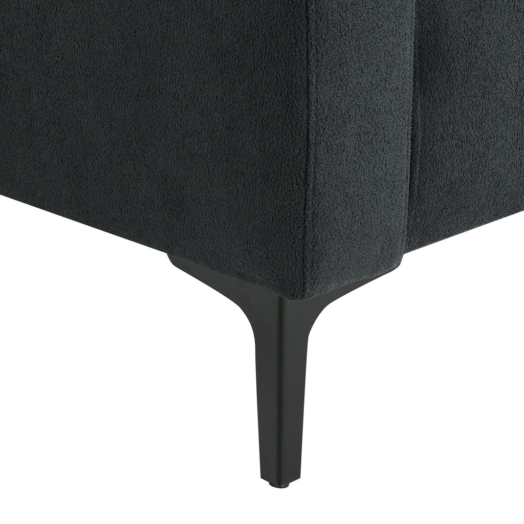 Luxurious L-Shaped Velvet Sectional Sofa with Convertible Ottoman - 4-Seater Modern Design - Groovy Boardz