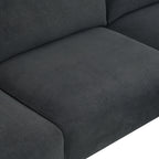 Luxurious L-Shaped Velvet Sectional Sofa with Convertible Ottoman - 4-Seater Modern Design - Groovy Boardz