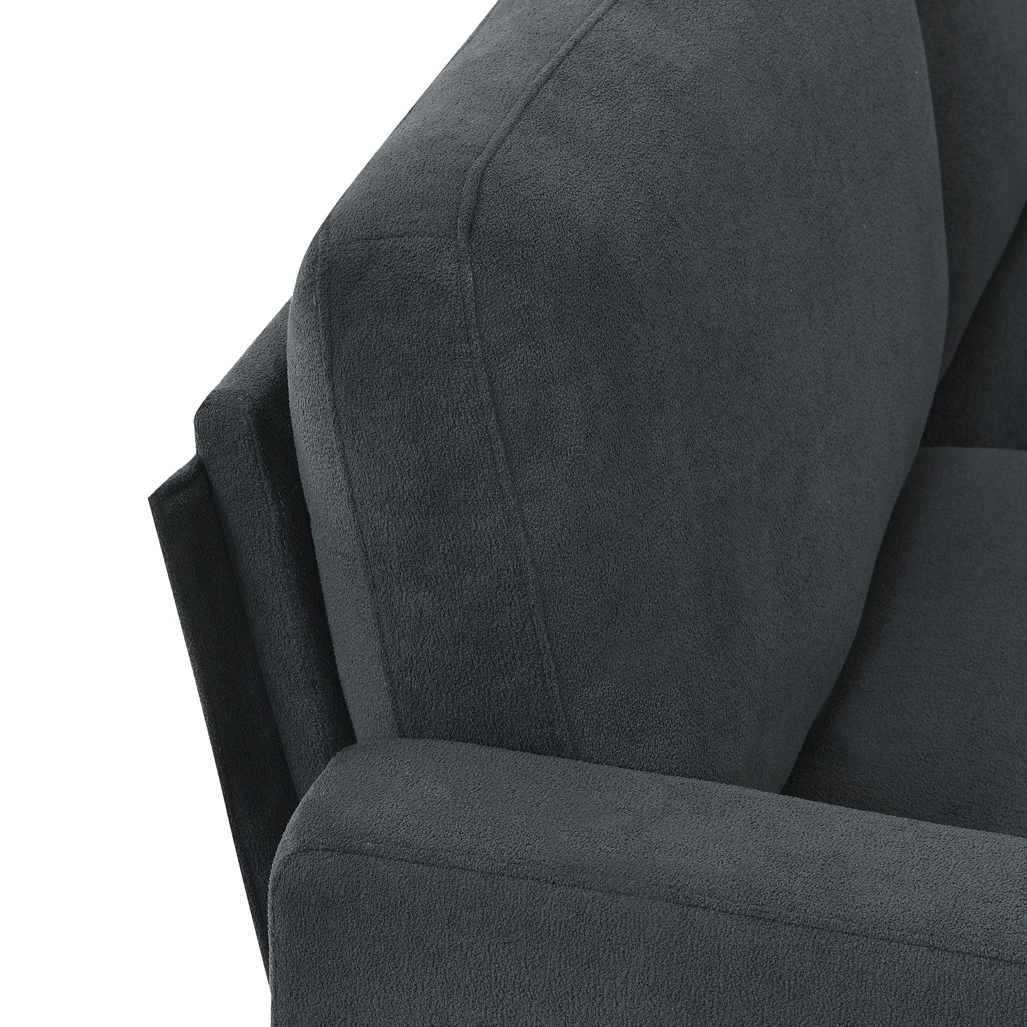 Luxurious L-Shaped Velvet Sectional Sofa with Convertible Ottoman - 4-Seater Modern Design - Groovy Boardz