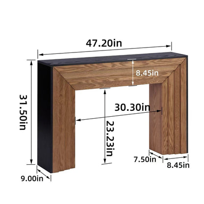 47in Modern Wood Console Table , Entryway Table, Sofa Table - Rustic & Contemporary Design