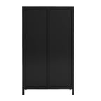 47.6' Tall Metal Storage Cabinet with Glass Doors & Flip-Top, 4-Tier Display Cabinet with Open Shelves, Freestanding Steel Sideboard Buffet for Kitchen, Living Room, Home Office, Dining Room, Bathroom