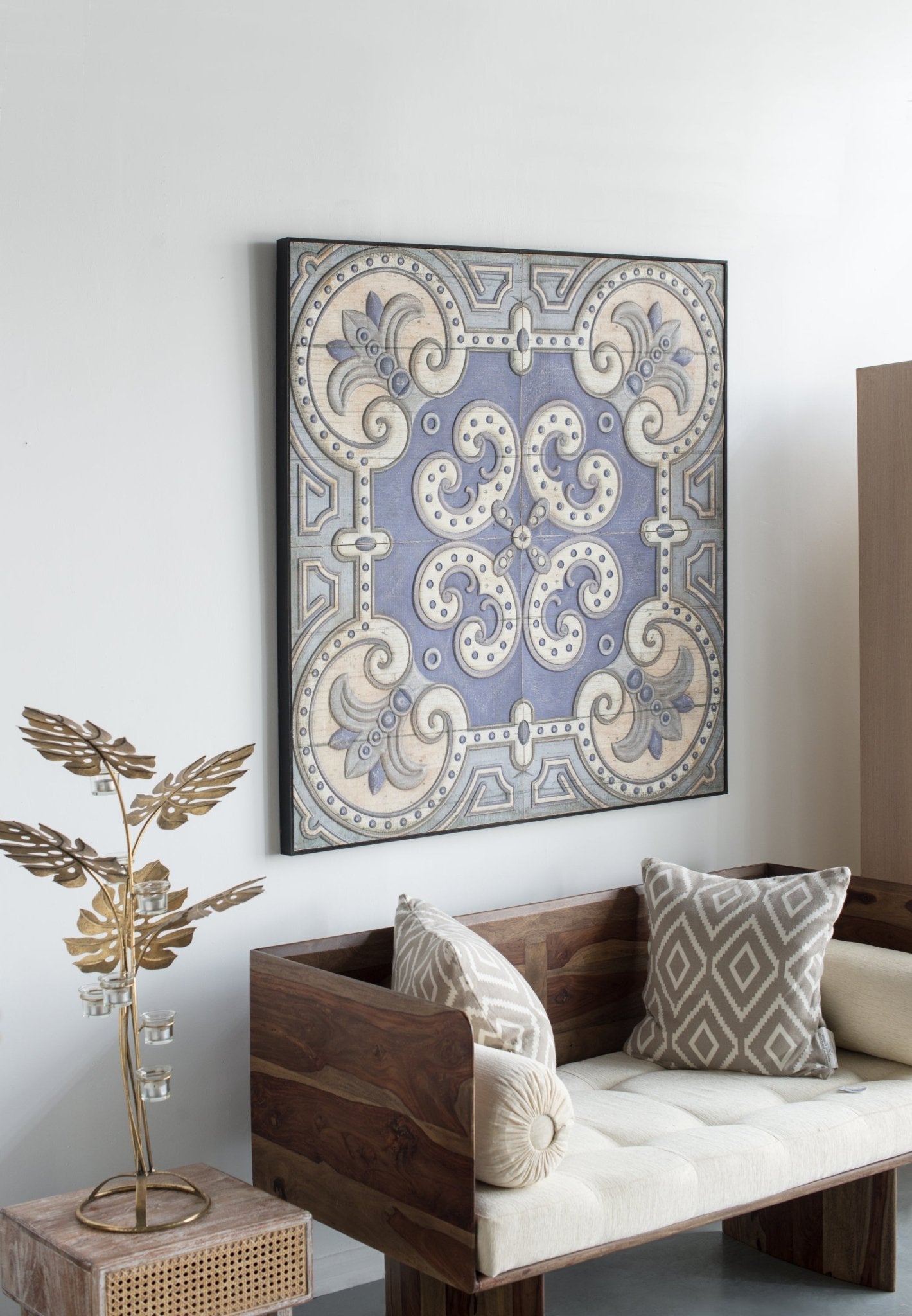 48" x 48" Large Wall Art Panel, Square Wall Decor for Living Room Dining Room Office Bedroom - Groovy Boardz