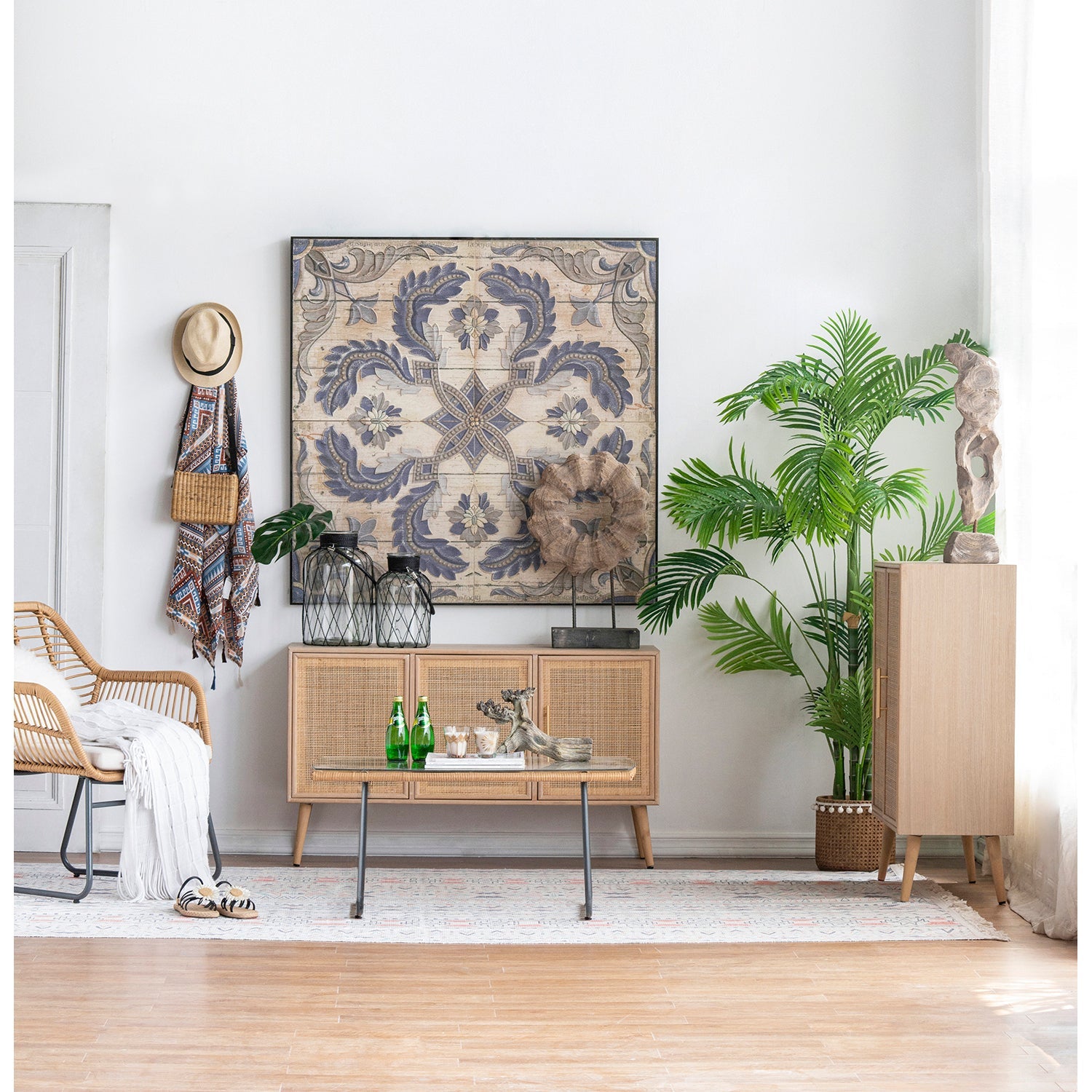 48" x 48" Large Wall Art Panel, Square Wall Decor for Living Room Dining Room Office Bedroom - Groovy Boardz