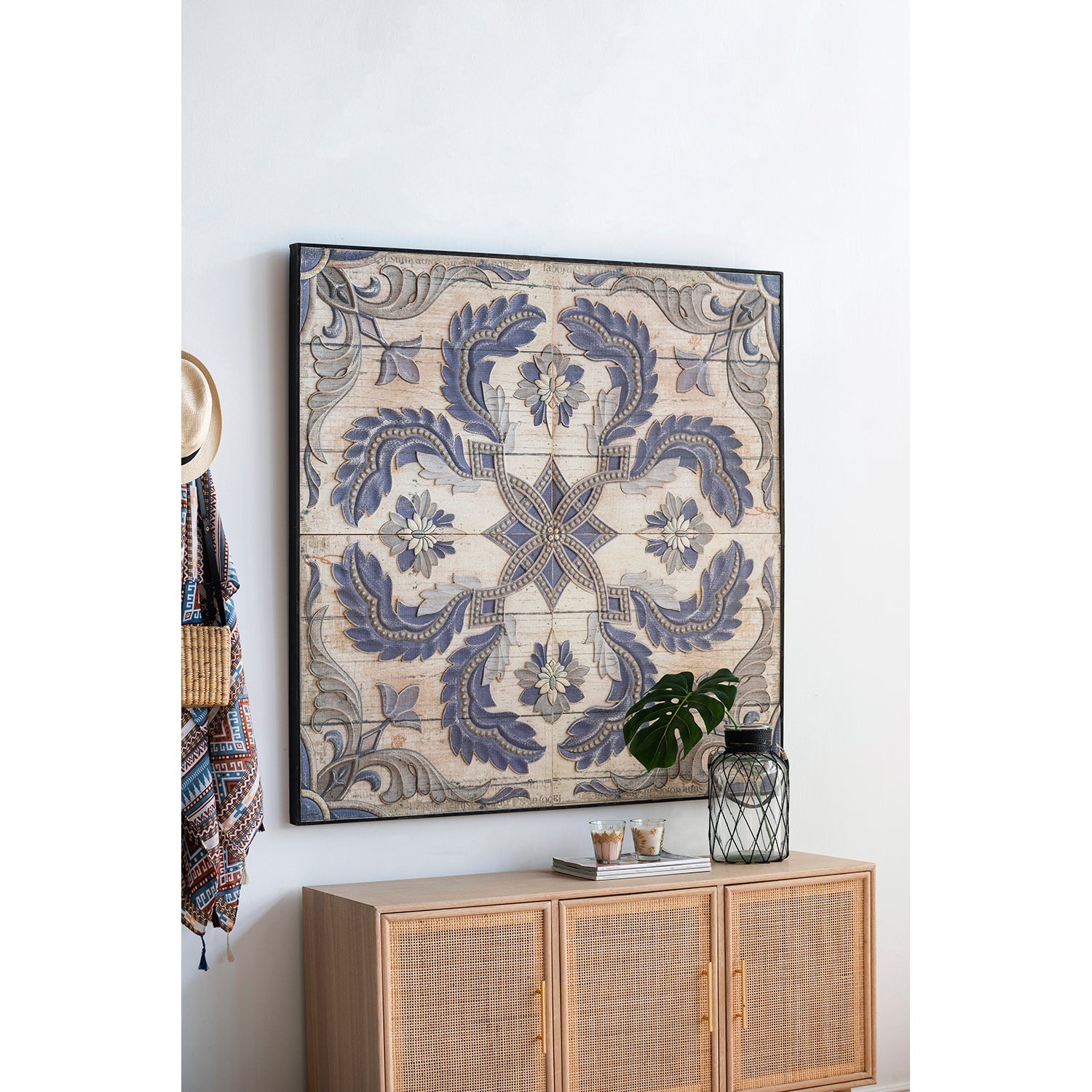 48" x 48" Large Wall Art Panel, Square Wall Decor for Living Room Dining Room Office Bedroom - Groovy Boardz