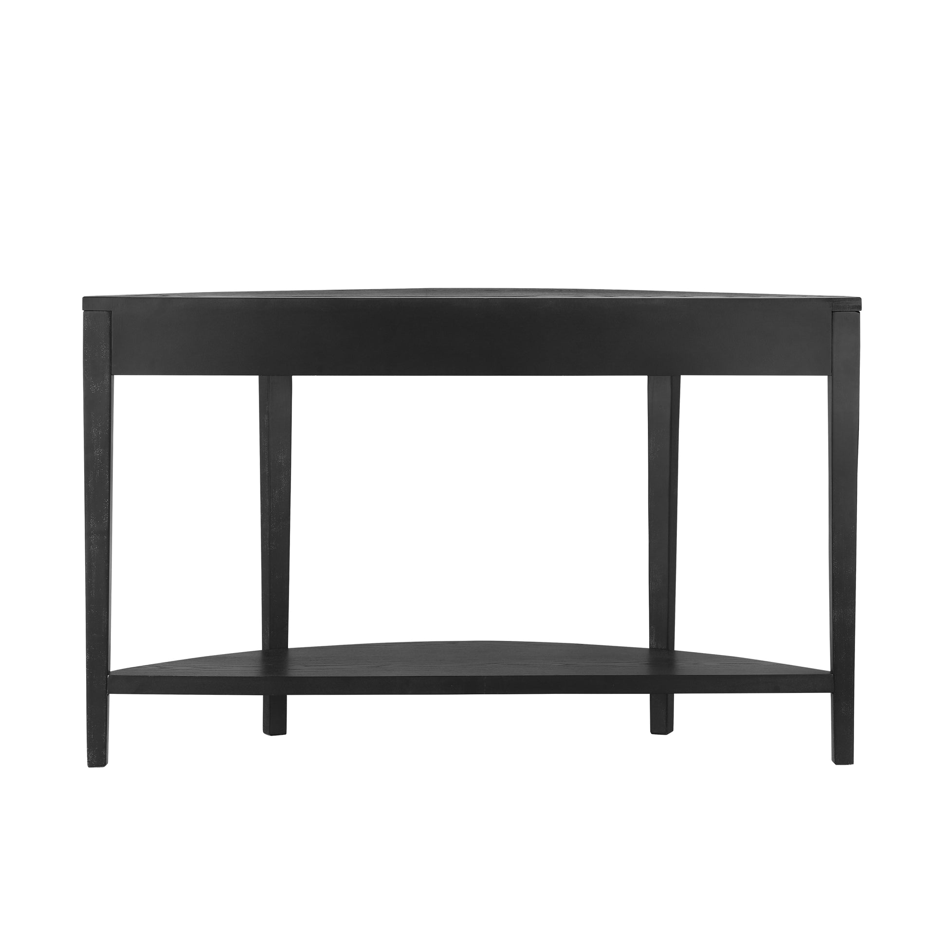Mirod 55'' Elegant Half-Moon Entryway Table with Wood Veneer and Open Shelf – A Refined Accent Piece for Hallways or Foyers