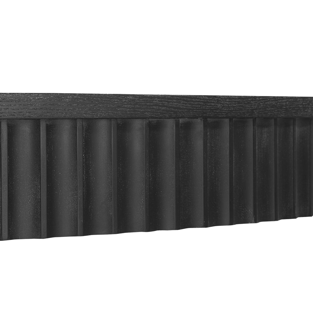 Mirod 55'' Elegant Half-Moon Entryway Table with Wood Veneer and Open Shelf – A Refined Accent Piece for Hallways or Foyers