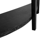 Mirod 55'' Elegant Half-Moon Entryway Table with Wood Veneer and Open Shelf – A Refined Accent Piece for Hallways or Foyers