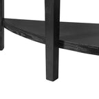 Mirod 55'' Elegant Half-Moon Entryway Table with Wood Veneer and Open Shelf – A Refined Accent Piece for Hallways or Foyers