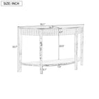 Mirod 55'' Elegant Half-Moon Entryway Table with Wood Veneer and Open Shelf – A Refined Accent Piece for Hallways or Foyers