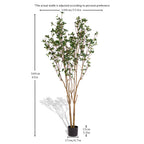 5.2FT Artificial Tree Graceful Evergreen Faux Plant with Lifelike Natural Look Leaves and Sturdy Pot Ideal for Enhancing Indoor Home Decor Office Bedroom or Hallway Decoration 1pc/set Faux Tree