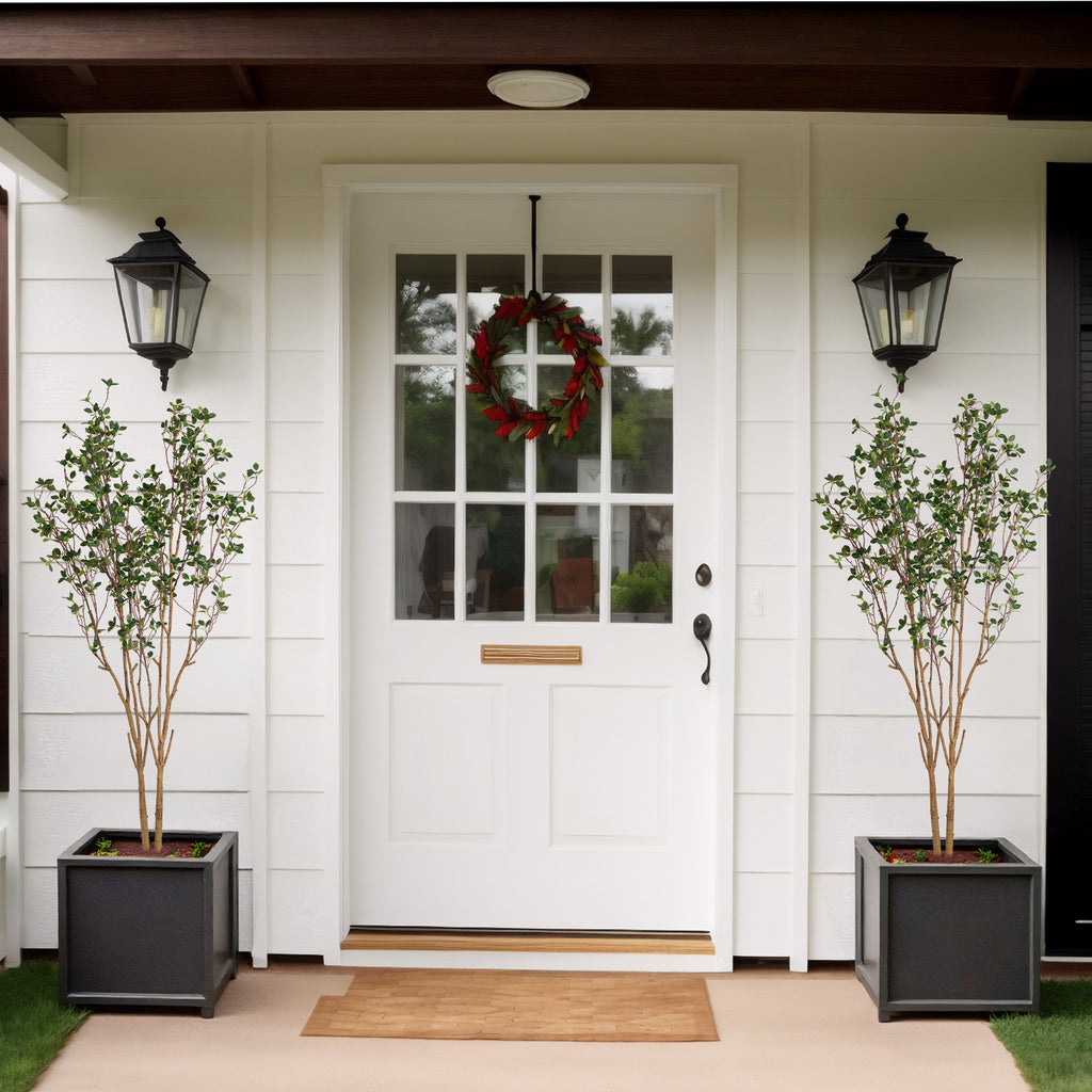 5.2FT Artificial Tree Graceful Evergreen Faux Plant with Lifelike Natural Look Leaves and Sturdy Pot Ideal for Enhancing Indoor Home Decor Office Bedroom or Hallway Decoration 1pc/set Faux Tree