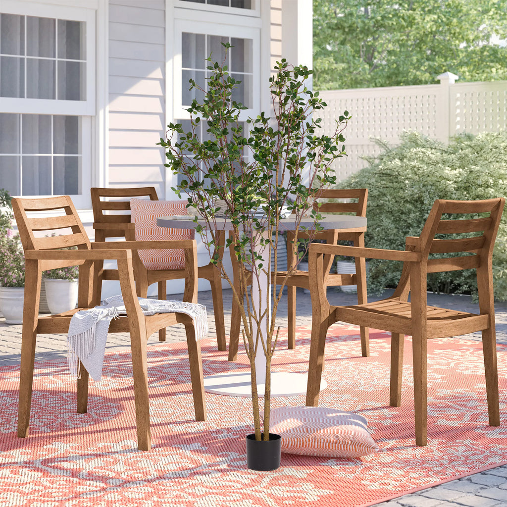 5.2FT Artificial Tree Graceful Evergreen Faux Plant with Lifelike Natural Look Leaves and Sturdy Pot Ideal for Enhancing Indoor Home Decor Office Bedroom or Hallway Decoration 1pc/set Faux Tree